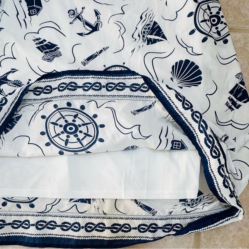 Tuckernuck’s Moon River Nautical Puff Sleeve Midi Dress XS 100% Cotton - Picture 5 of 11